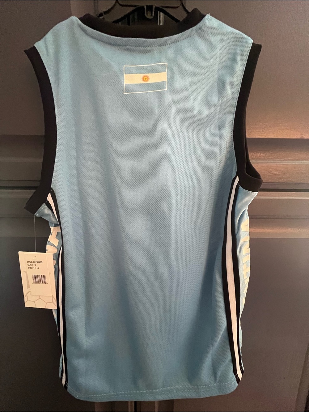 Kids Light Blue Sleeveless One-Piece Athletic Top